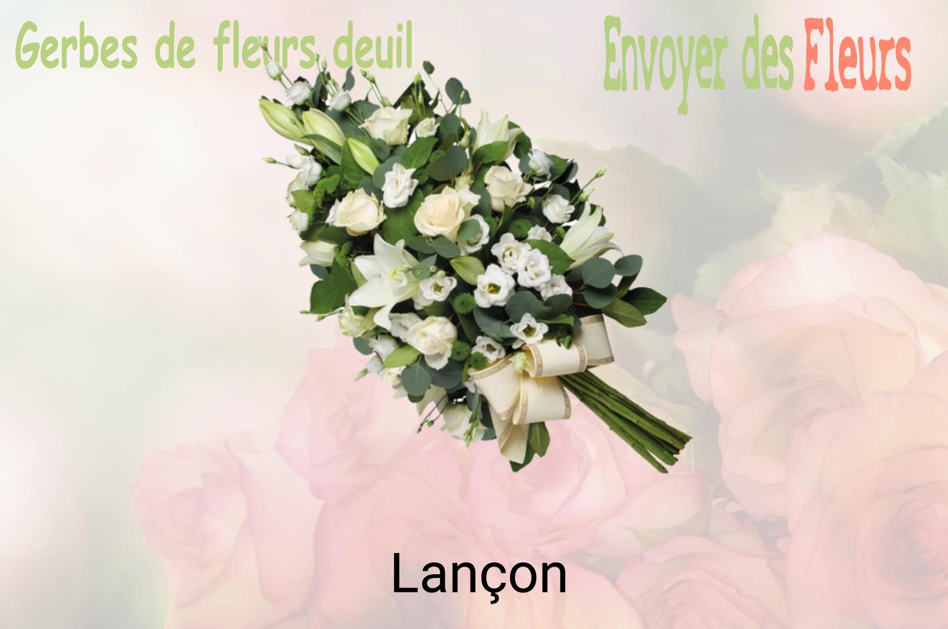 Gerbe de fleurs de deuil livrée à Lançon